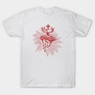 Consecration to the Sacred Heart of Jesus Picture Catholic T-Shirt
